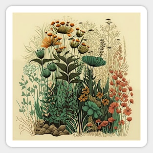 Beautiful Wildflowers garden Sticker